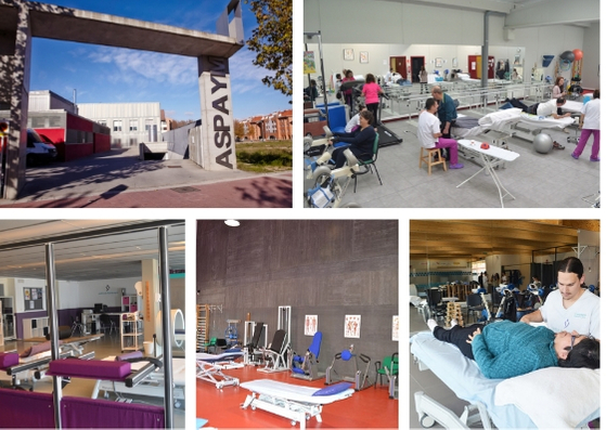 Diferentes fotografías de las instalaciones de ASPAYM Castilla y León