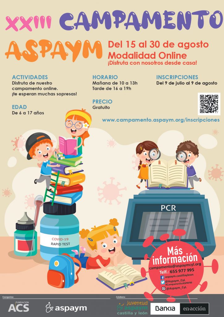 Poster del Campamento Online ASPAYM 2020