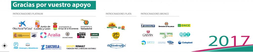 Banner con los patrocinadores del aniversario de ASPAYM