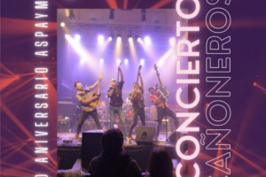 Fotografía del cartel anunciador del concierto del grupo Cañoneros