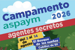 cartel anunciador del campamento