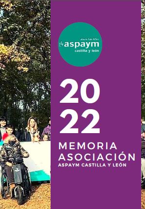 Portada de la memoria del año 2022 de Asociación ASPAYM CyL