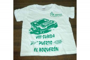 Camiseta con el texto "VIII Subida puerto El Boquerón"