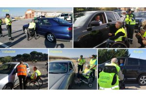 Personas con discapacidad adquirida por accidente de tráfico, conciencian a los conductores en diferentes provincias de Castilla y León