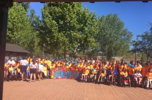 Participantes en el XX Campamento ASPAYM
