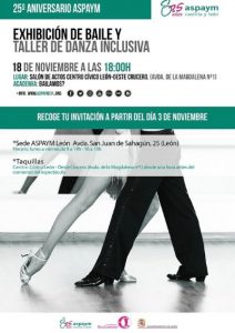 Cartel Exhibición de baile y taller de danza inclusiva