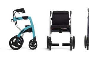 Andador convertible en silla de ruedas