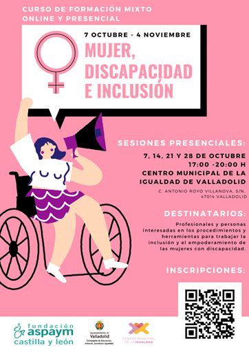 Cartel Curso Mujer Discapacidad e Inclusión