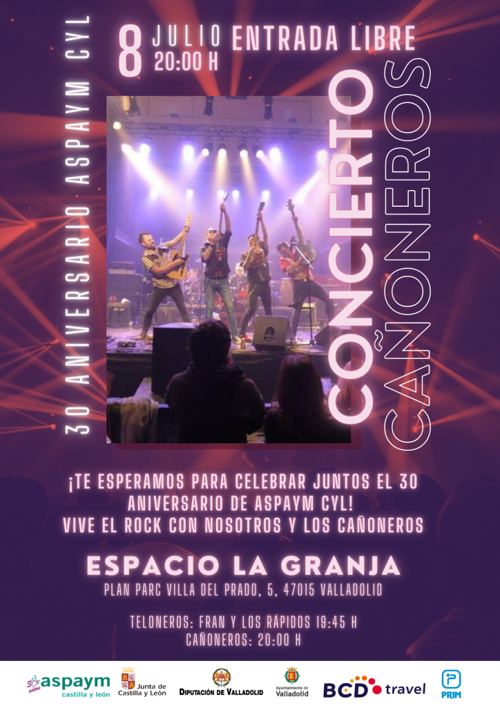 Cartel Concierto Aniversario ASPAYM Castilla y León