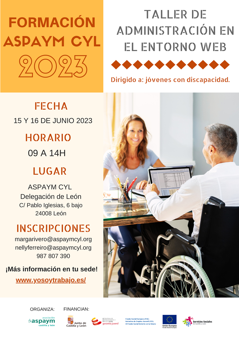 Formación ASPAYM CYL 2023 - Taller de administración en ele entorno web en León