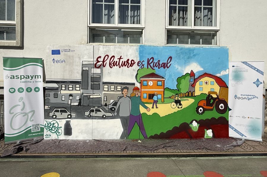 Resultado final del grafiti realizado en el marco del proyecto VEGA.